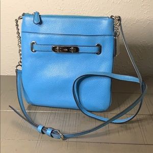 Coach Leather Baby Blue Cross Body